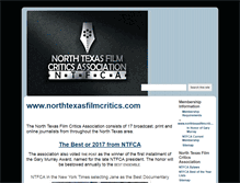 Tablet Screenshot of northtexasfilmcritics.com